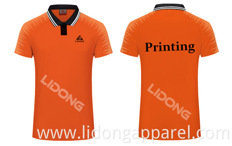 LiDong Fashion man's custom printing short sleeve casual polo t shirt wholesale